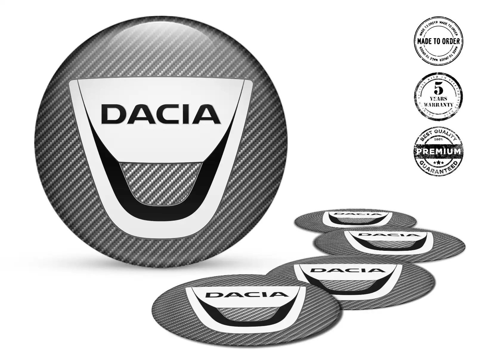 Dacia Pegatina de Rueda Edición Logos de Cúpula de Lujo